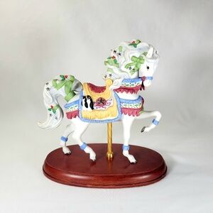 Lenox 2000 Annual Christmas Carousel Horse Penguins & Stars Vintage Porcelain